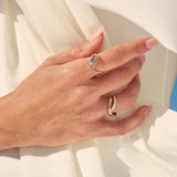 1.85 Aquamarine Tidal Wave Ring