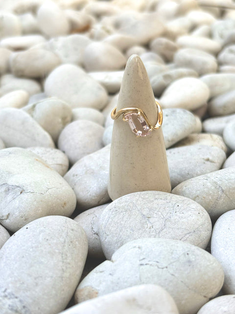 Morganite Wave Ring