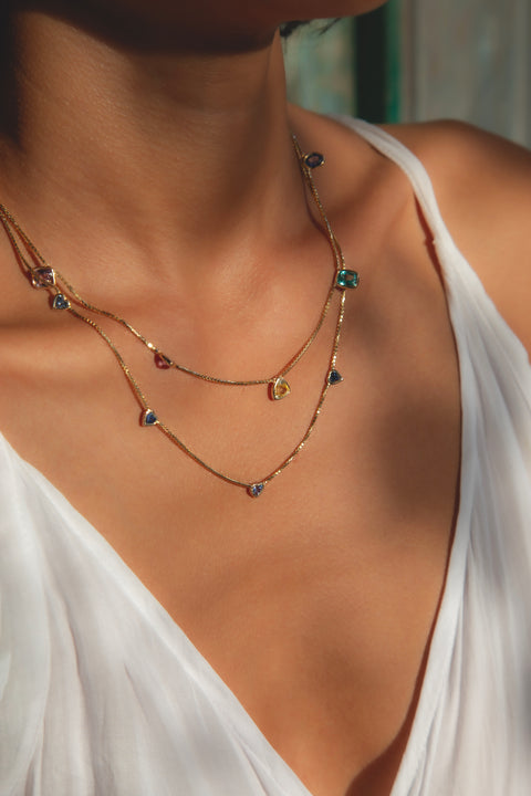 Mexico Sunset Floating Necklace