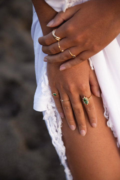 Mint Tourmaline & Diamond Ring