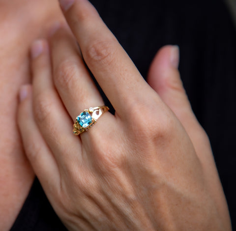 Waves & Flower Ring