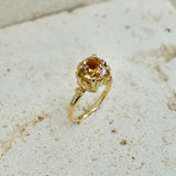 Sunset Tourmaline Flower Ring