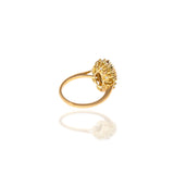 Sunset Tourmaline & Diamond Marquise Flower Ring