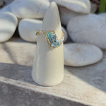 aquamarine wave ring 