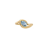 Aquamarine Pear Toi et Moi Ring